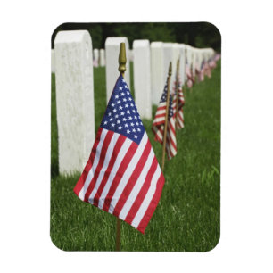 Íman Bandeiras americanas nos túmulos de veteranos amer