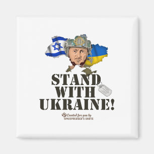 Íman Bandeiras da Ucrânia Israel Selenskyj Apoie a Ucrâ