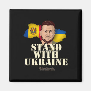 Íman Bandeiras da Ucrânia Zelensky da República da Mold