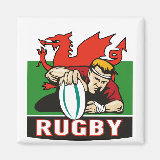Íman Bandeiras de jogadores de rugby