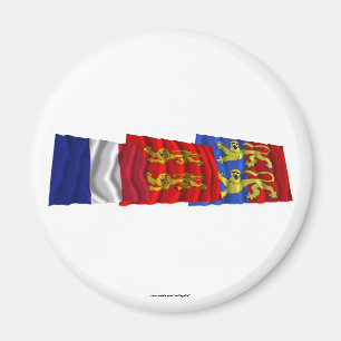 Íman Bandeiras de Mancha, de Basse-Normandie & de