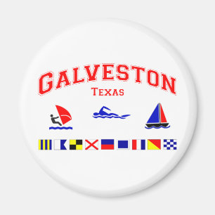 Íman Bandeiras de sinal de Galveston TX