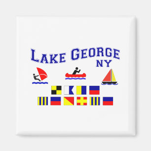 Íman Bandeiras de sinal de George NY do lago