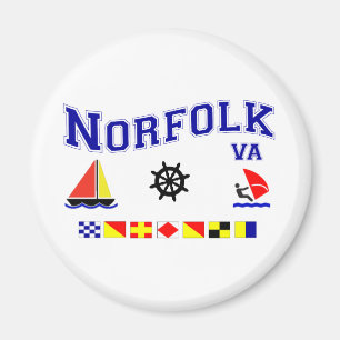 Íman Bandeiras de sinal de Norfolk VA