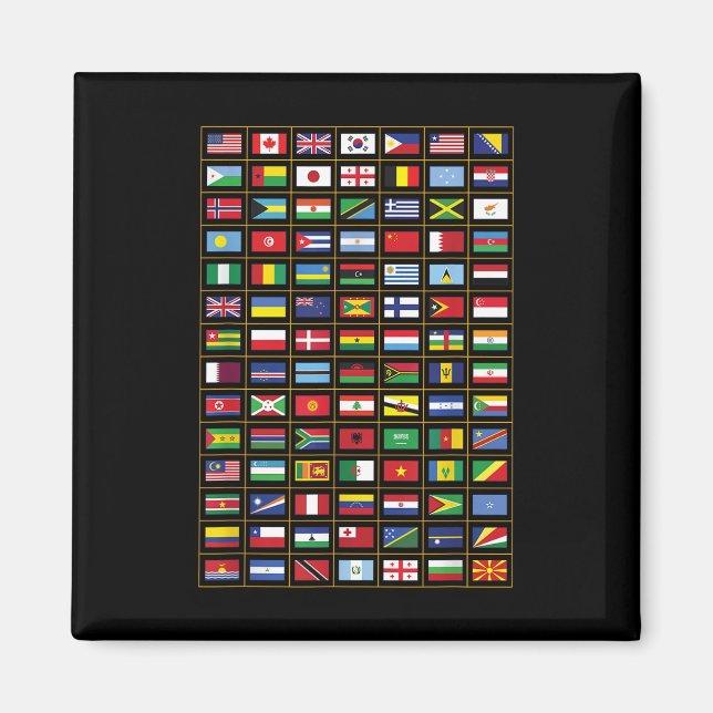 Íman Bandeiras Dos Países Do Mundo Internacional (Frente)