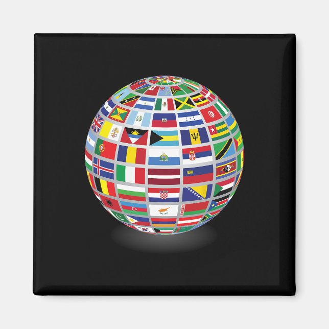 Íman Bandeiras Dos Países Do Mundo Internacional (Frente)