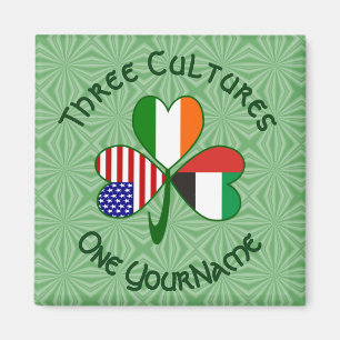 Íman Bandeiras Emirados Árabes Unidos Irlandês EUA Trev
