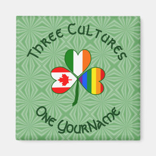 Íman Bandeiras Irlandesas Canadenses Orgulho Gay Trevo