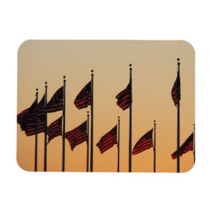 Íman Bandeiras nos EUA Patrióticos Sunset Americanos
