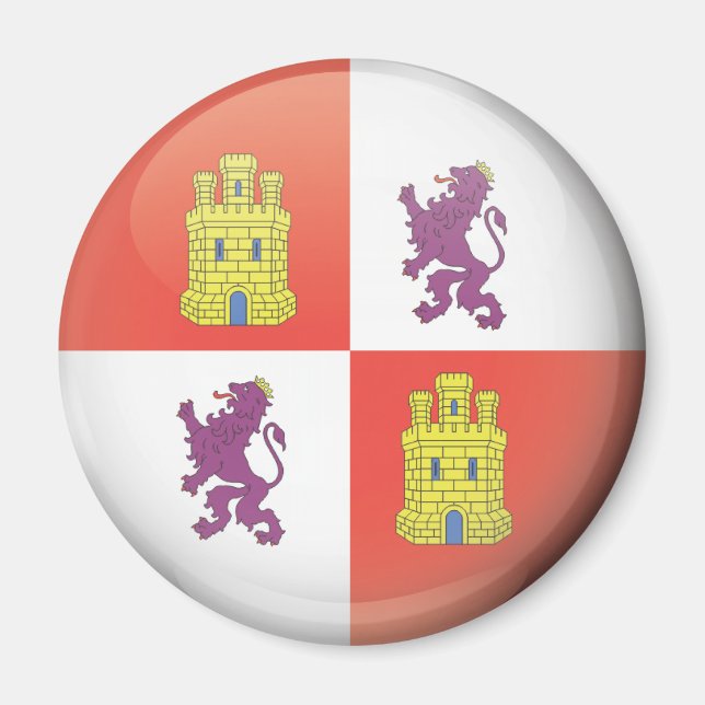Íman Bandera y escudo de Castilla y León (Frente)