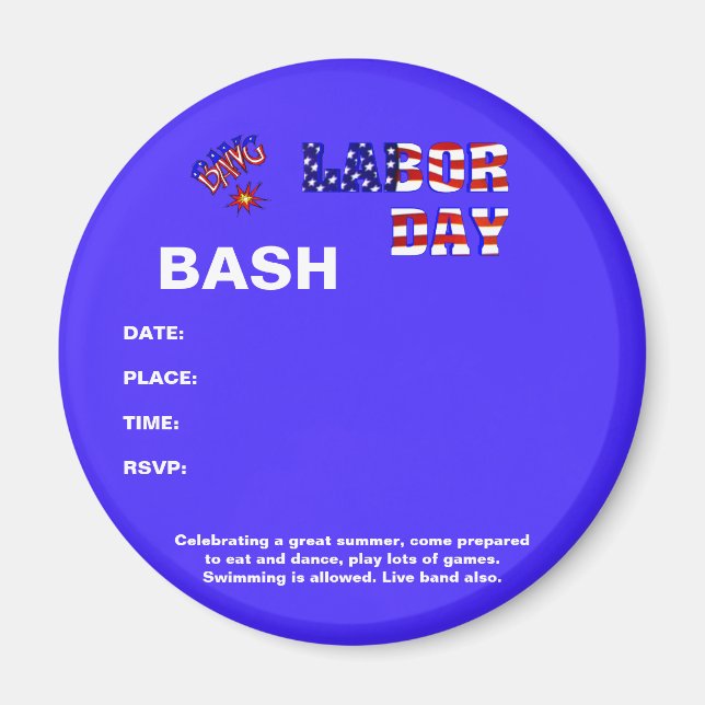 Íman Bang do Dia do Trabalhador - (Frente)