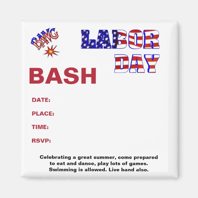 Íman Bang do Dia do Trabalhador - (Frente)