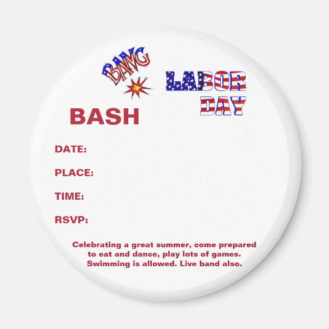 Íman Bang do Dia do Trabalhador - (Frente)