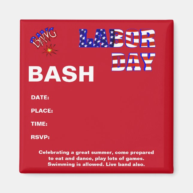 Íman Bang do Dia do Trabalhador - (Frente)