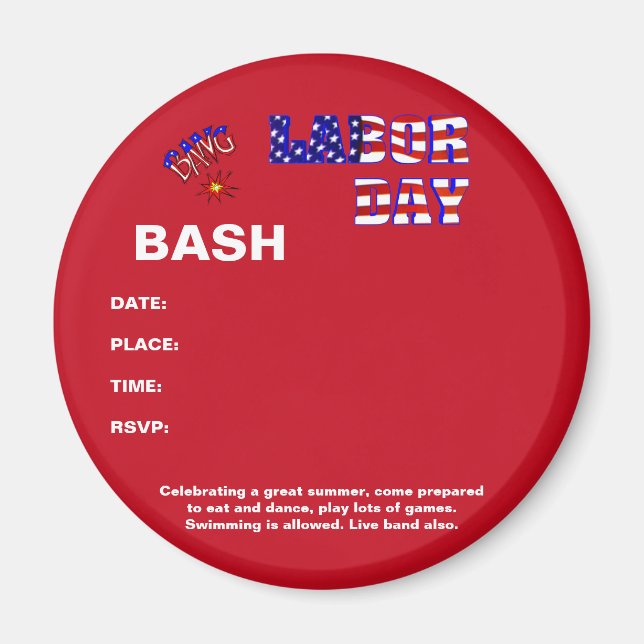 Íman Bang do Dia do Trabalhador - (Frente)