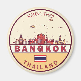 Íman Bangkok Tailândia Cidade do Skyline Emblem