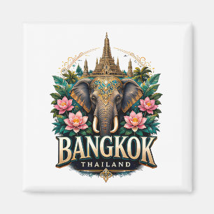 Íman Bangkok Tailândia Elefante Viagem Souvenir