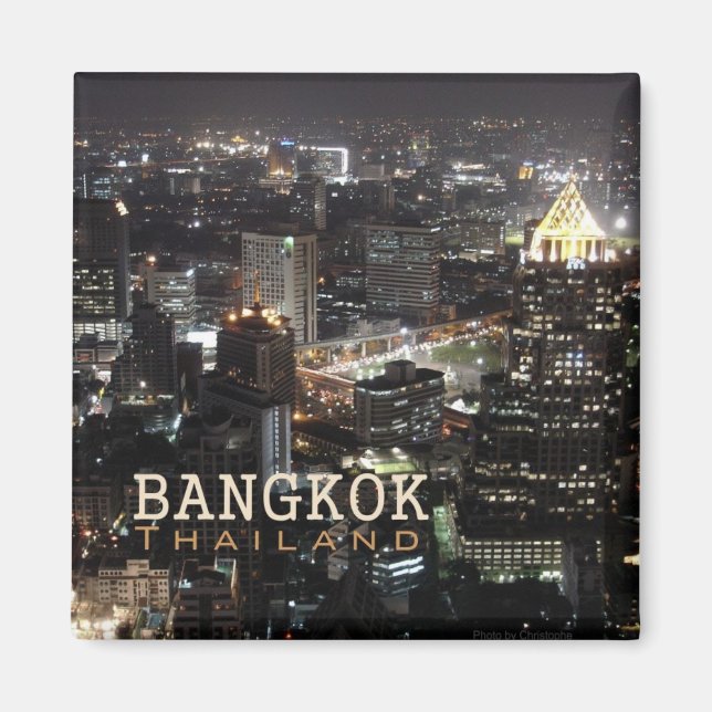 Íman Bangkok Tailândia Magnet Viagem Souvenir (Frente)