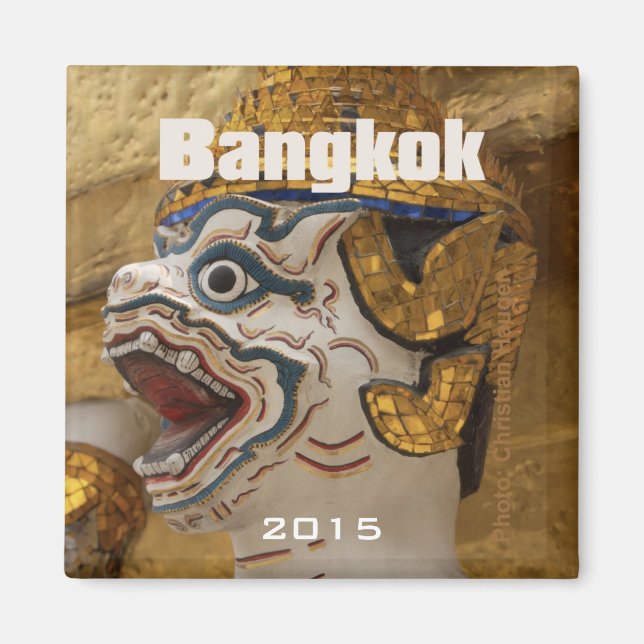 Íman Bangkok Tailândia Viagem Souvenir Magnet (Frente)