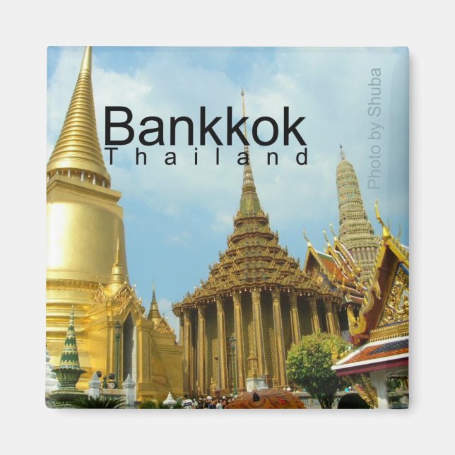 Íman Bangkok Tailândia Viagem Souvenir Magnet (Frente)