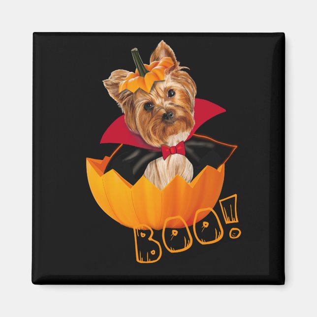 Íman Banguela-do-halloween Yorkshire terrier (Frente)