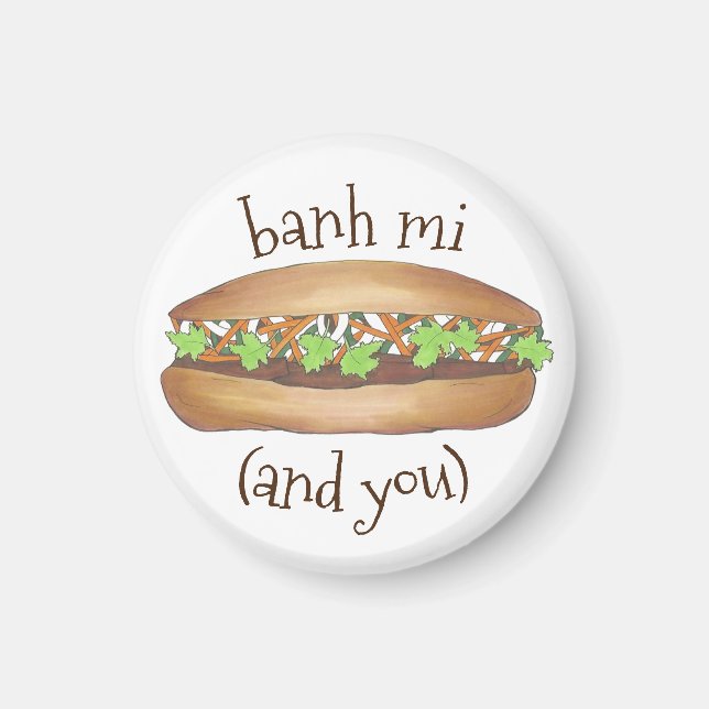 Íman Banh Mi (e você) Comida vietnamita Sanduíche de Fo (Frente)