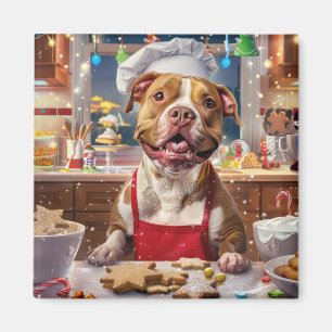 Íman Banho Feriado de Pit Bull: Natal Festivo