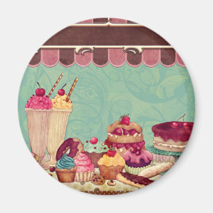 Íman Banner de Sinal de Grupo de Cupcakes