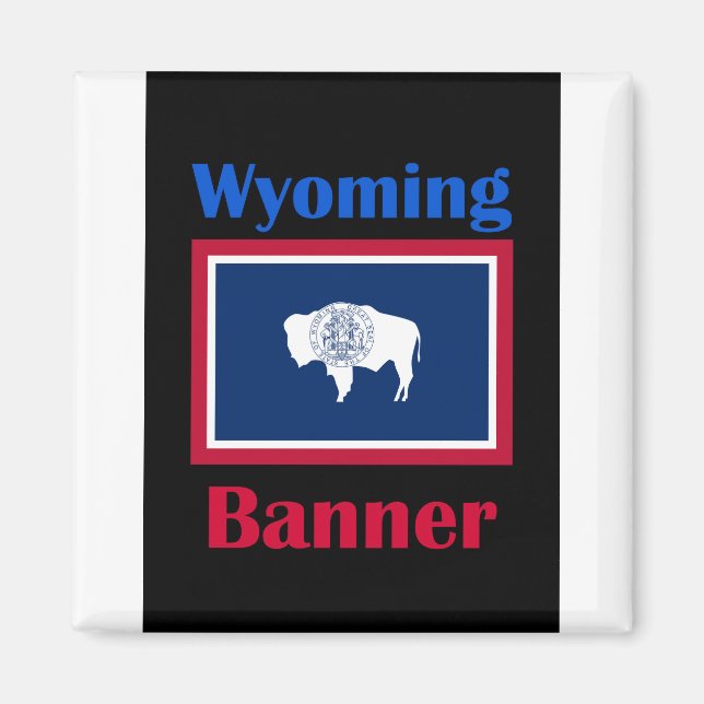 Íman Banner Wyoming (Frente)