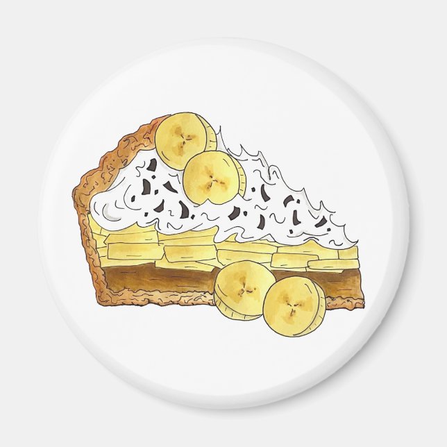 Íman Banoffee Banana Toffee Pie Slice UK British Comida (Frente)
