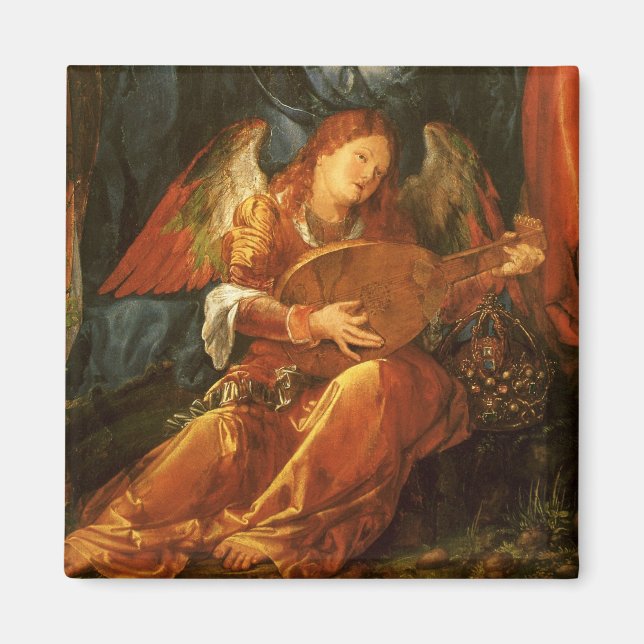 Íman Banquete do Anjo das Garantes Rosa por Albrecht Du (Frente)