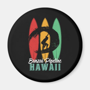 Íman Banzai Pipeline Hawaii Beach Vintage Surfing