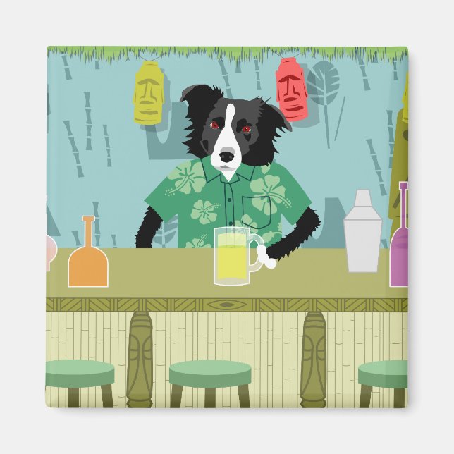 Íman Bar Border Collie Bamboo Tiki (Frente)