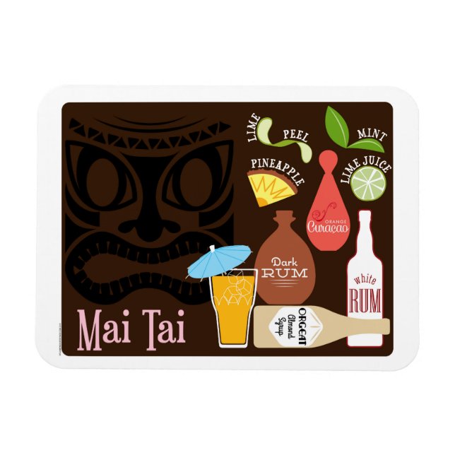 Íman Bar Cocktail Mai Tai Tiki (Horizontal)