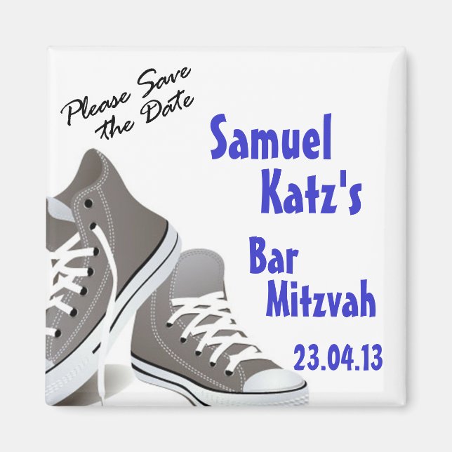 Íman Bar de tênis/Bat Mitzvah Magnet (Frente)