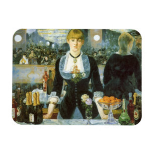 Íman Bar no Folies Bergere por Manet, arte do vintage