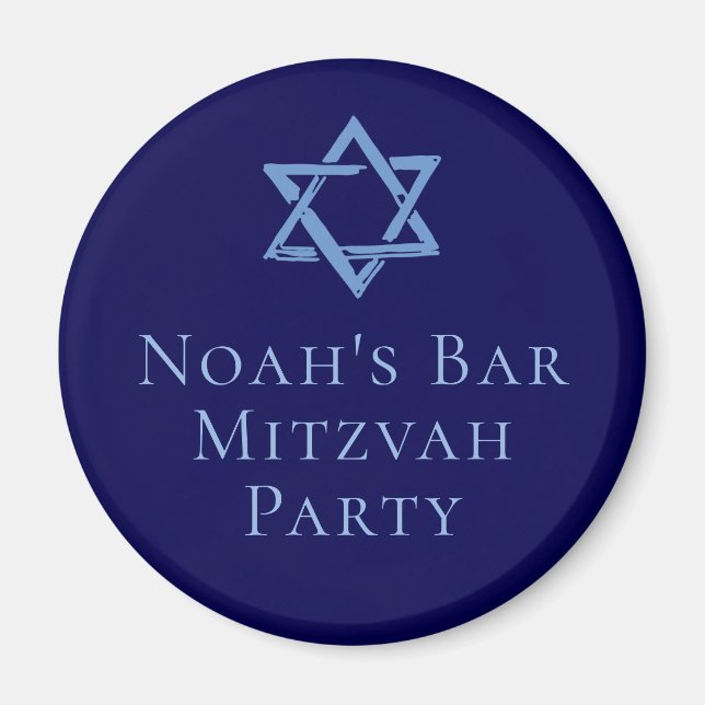 Íman Bar Real Mitzvah - Estrela do Partido de David (Frente)
