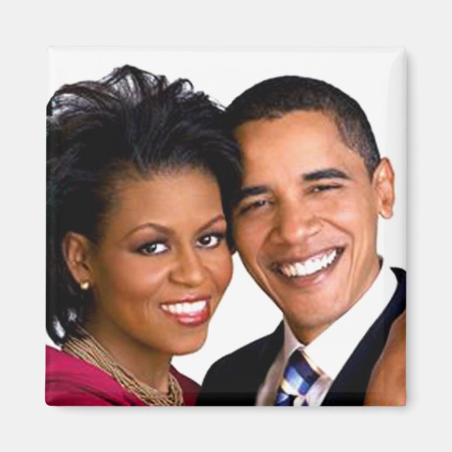 Íman Barack e Michelle Obama Magnet (Frente)