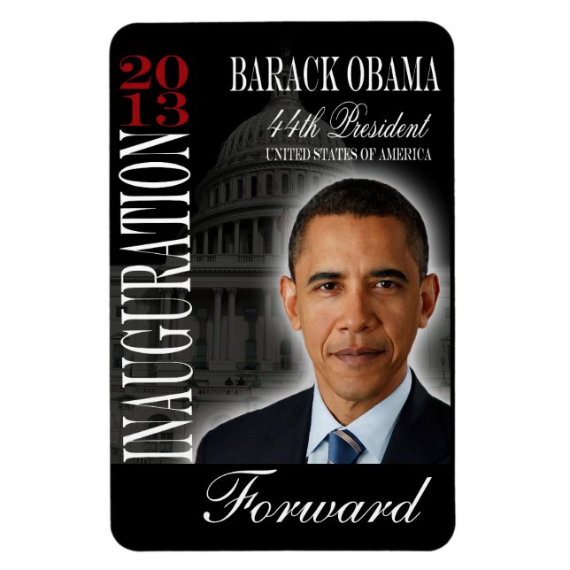 Íman Barack Obama 2013 Inaguration Comemorative Magnet (Vertical)