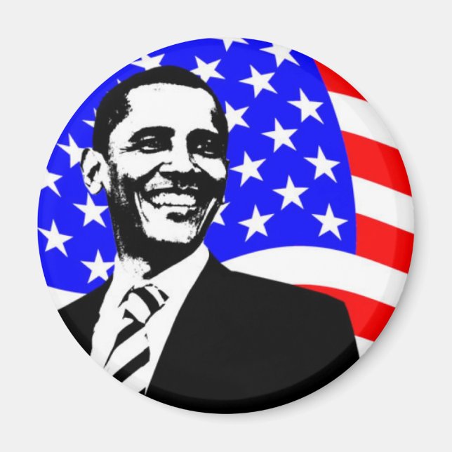 Íman Barack Obama American Flag (Frente)