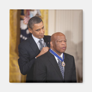 Íman Barack Obama e John Lewis