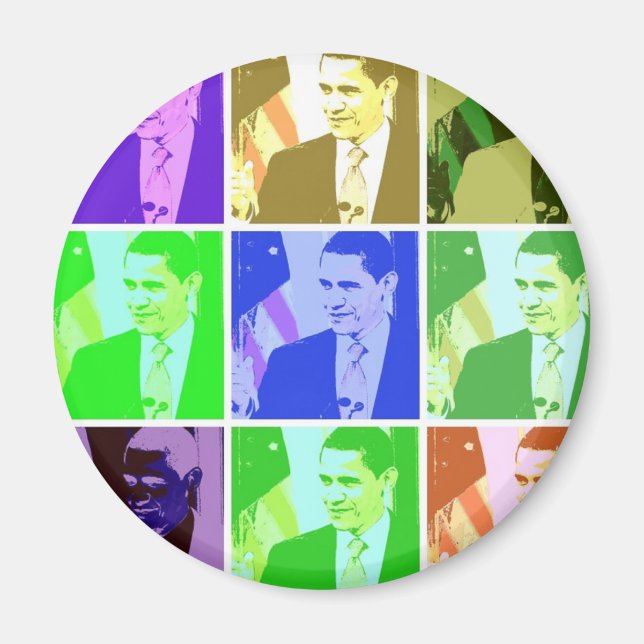 Íman Barack Obama Pop Art (Frente)