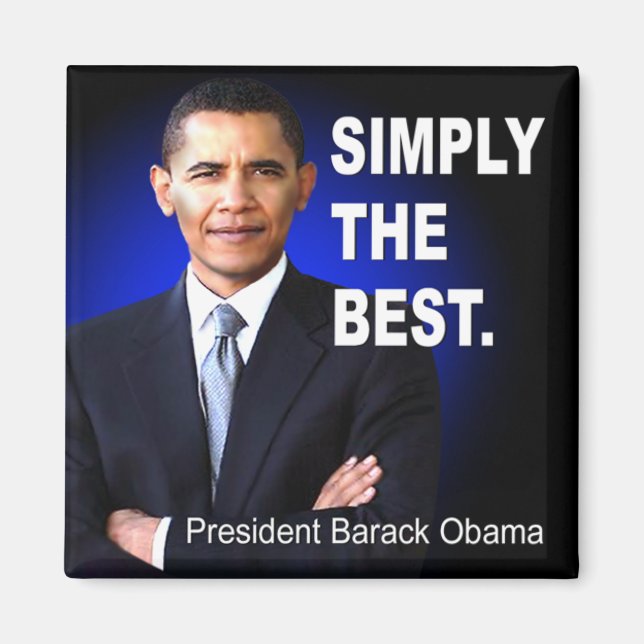 Íman Barack Obama - Simplesmente O Melhor Magneta (Frente)