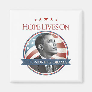 Íman Barack Obama Tributo Arte Esperança Continua T-shi