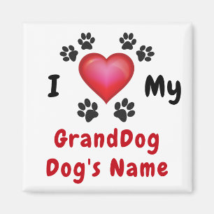 Íman Barato Eu Amo Meu Magnete Grand Dog, Personalizado
