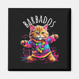 Íman Barbados Quirky Engraçado, Engraçado, Gato De Danç