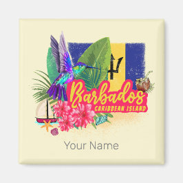 Íman Barbados Retro Caribe Ilha de Souvenir