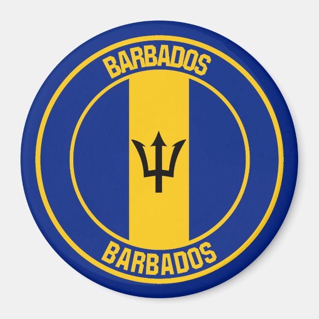Íman Barbados Round Emblem (Frente)