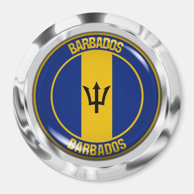 Íman Barbados Round Emblem (Frente)
