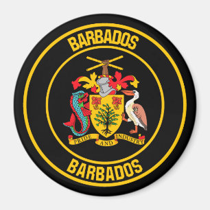Íman Barbados Round Emblem